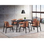 Eliora - Side Chair (Set of 2) - Camel Polish Microfiber & Black
