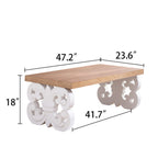 Ornate Scroll Base Coffee Table