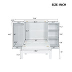 Twin Size Murphy Bed With Bedside Shelves And Wardrobe - White