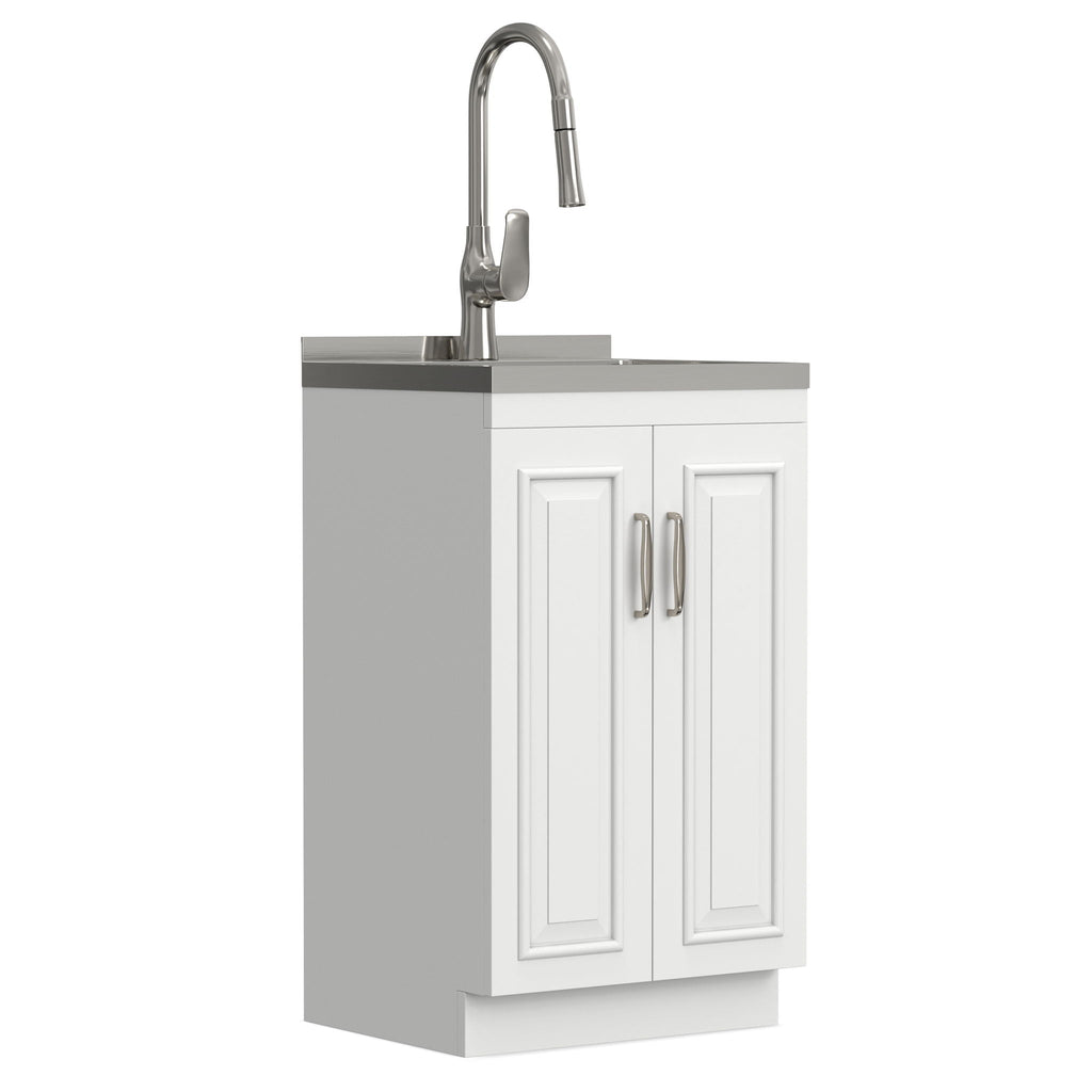 Darwin - Deluxe Laundry Cabinet With Pull-Out Faucet And Stainless Steel Sink