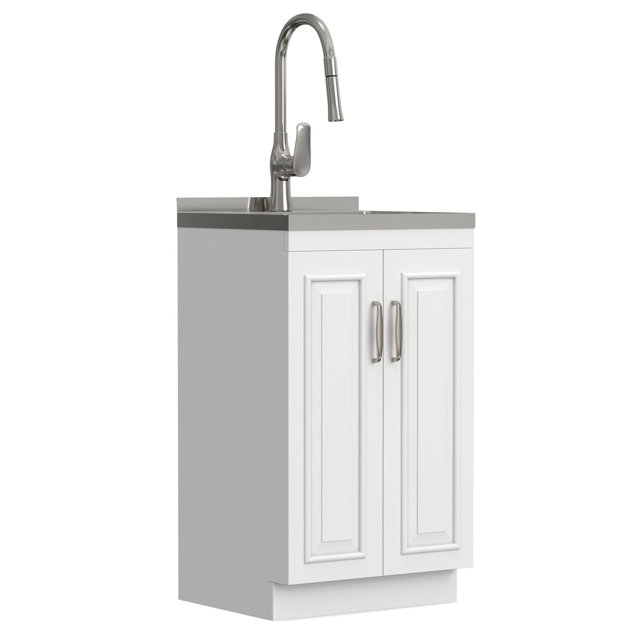 Darwin - Deluxe Laundry Cabinet With Pull-Out Faucet And Stainless Steel Sink