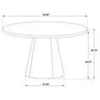 Franklin 54-inch Round Wood Pedestal Base Dining Table Dark Brown