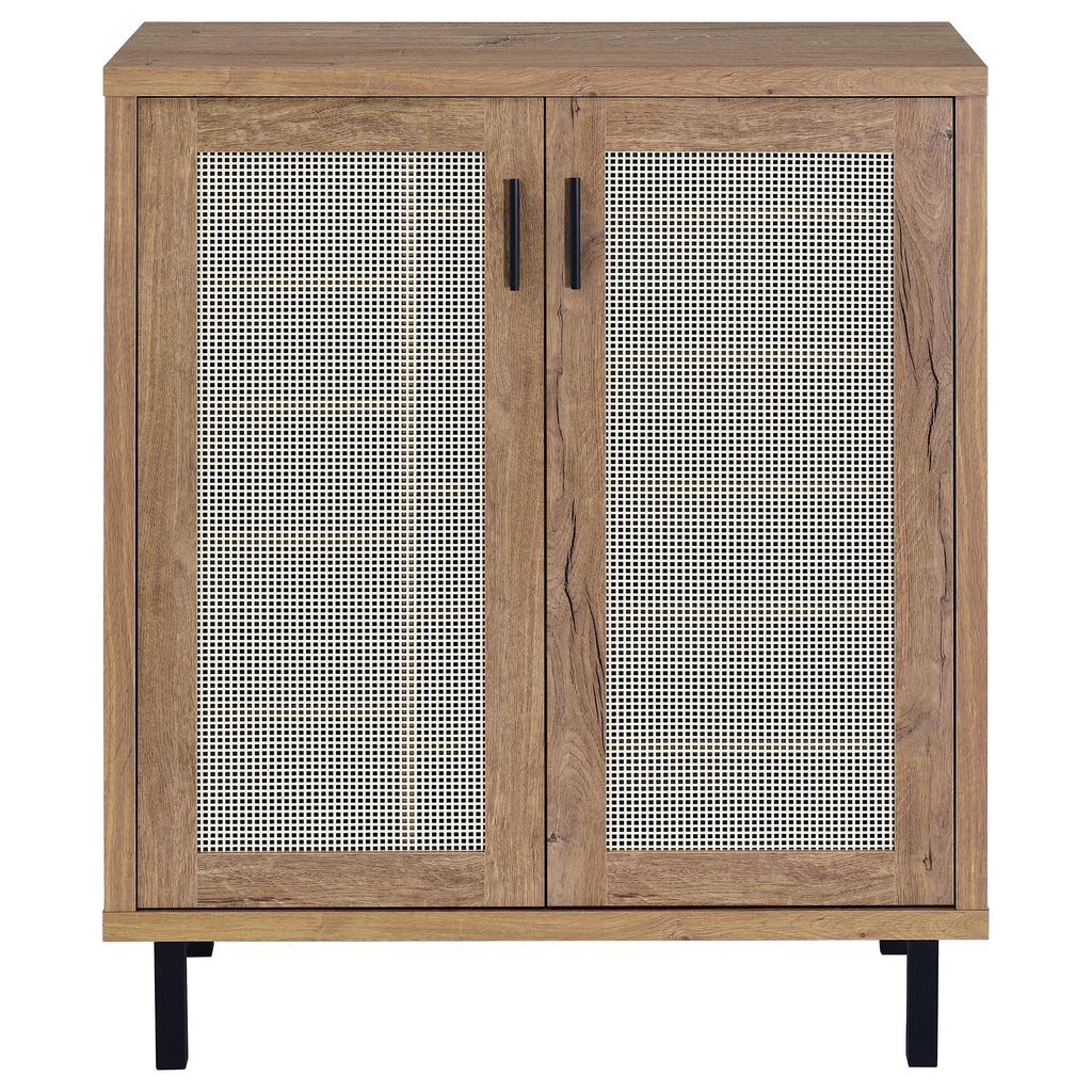 Teller 2-door Shoe Storage Cabinet Natural Oak
