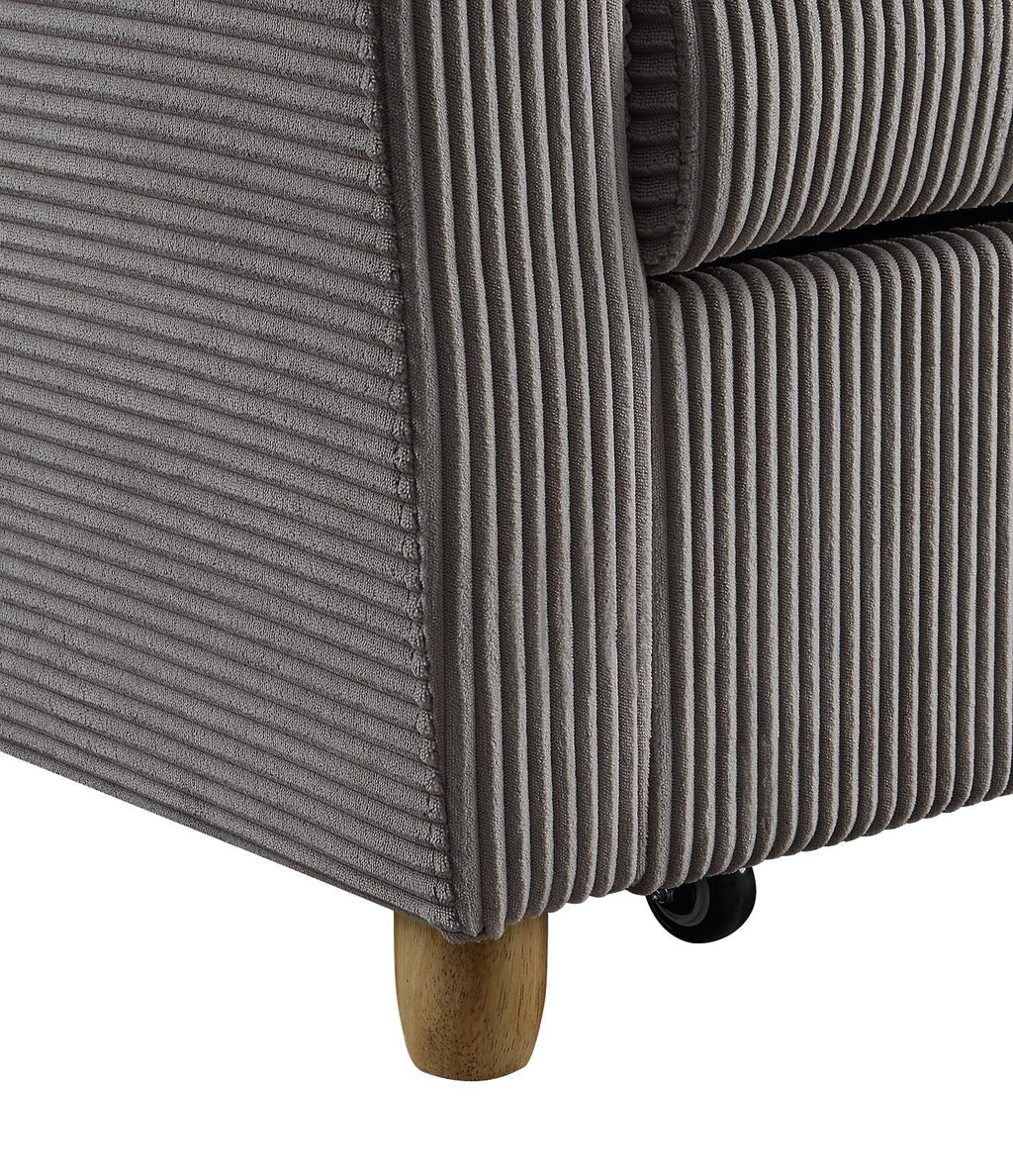 Justine - Convertible Sleeper Loveseat - Brown