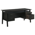 Goodson 64-inch 4-Drawer Double Pedestal Computer Desk Black