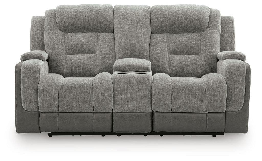 Mixed Motion - Power Reclining Loveseat With Console / Adjustable Headrest