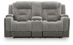 Mixed Motion - Power Reclining Loveseat With Console / Adjustable Headrest