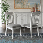 Slat Back Dining Chairs (Set of 2) - Gray