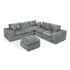 Sectional Sofa With Moveable Ottoman