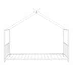 Metal House Platform Bed With Modern Design And Durable Frame