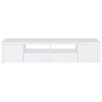Jude 2-door Engineered Wood 79-inch TV Stand High Gloss White