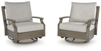 Rainier Ranch - Swivel Glider Chair With Cushion - Brown / Beige