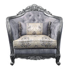 Ariadne - Chair With Pillow - Fabric & Platinum
