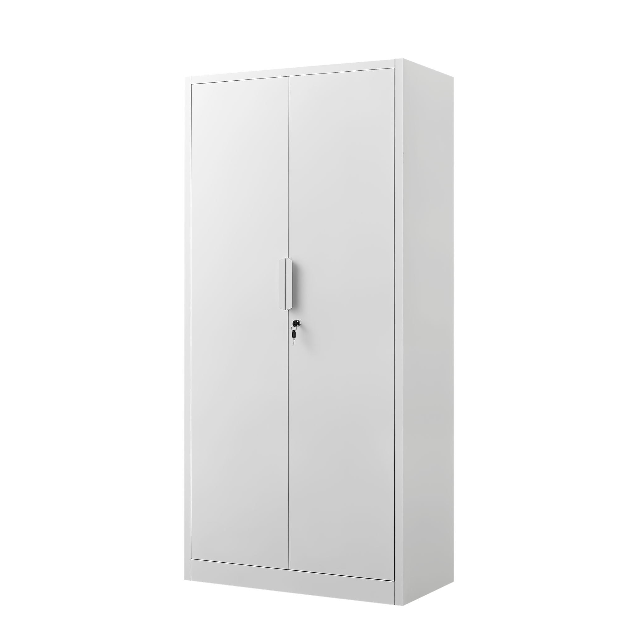 2 Door File Cabinet With Lock, 4 Adjustable Shelves, Heavy-Duty