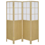 Edwards 4-Panel Room Divider Folding Shoji Screen Natural