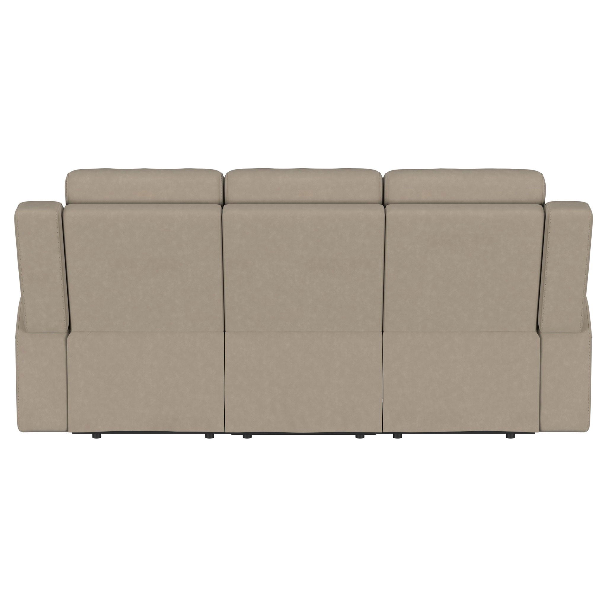 Brentwood Upholstered Motion Reclining Sofa Taupe