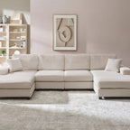 U-Shaped Convertible Sofa, 4 Seater Large Living Room Lounge