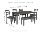 Bridson - RECT DRM Table Set (Set of 6) - Gray