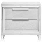 Marmore 2-drawer Nightstand Bedside Table White