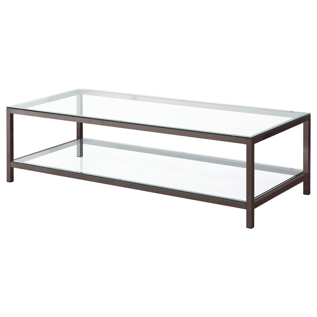 Trini 2-piece Coffee and End Table Set Black Nickel