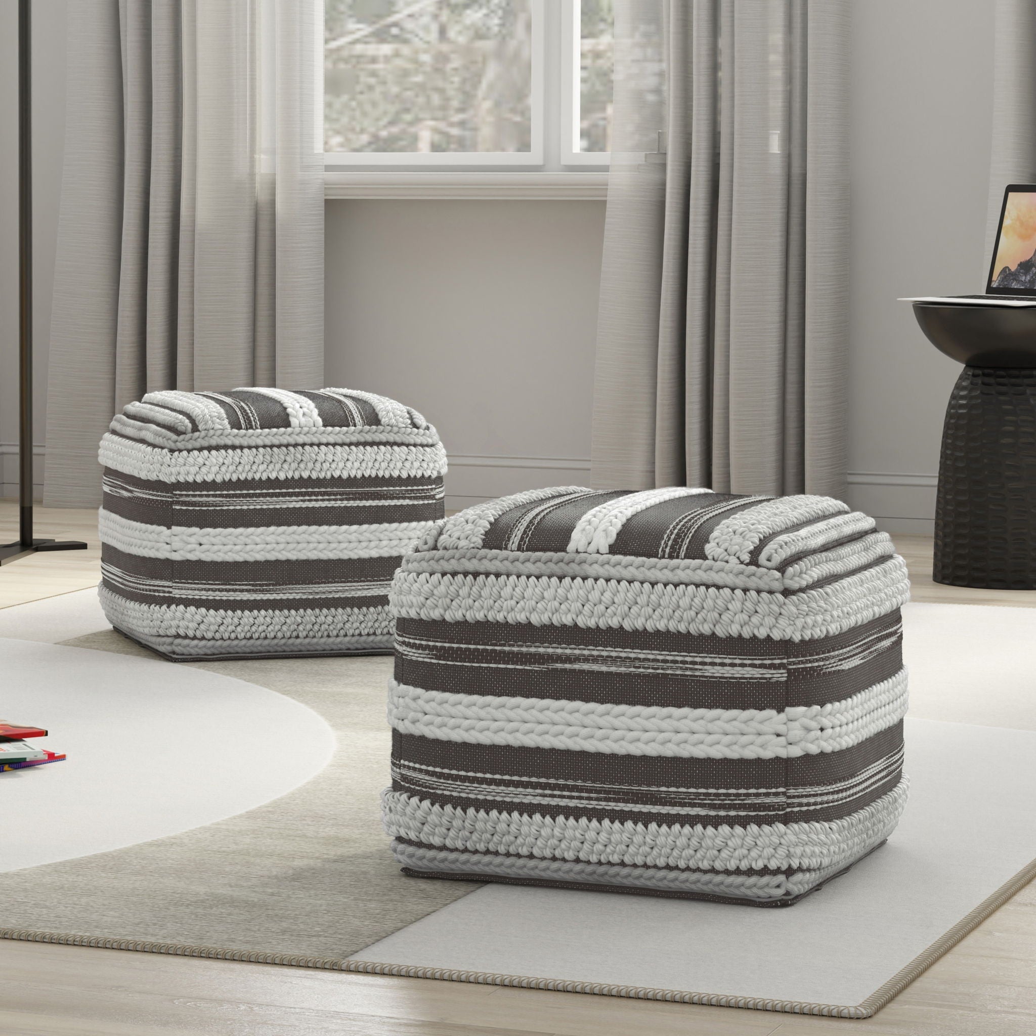 Sommer - Handcrafted Square Pouf