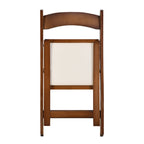 Solid Wood Upholstered Folding Chair Set, Dining Room (Set of 4)
