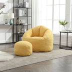 Bedding Bean Bag Sofa Chair High Pressure Foam With Footrest