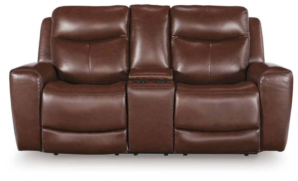 Bexhurst - Power Reclining Loveseat With Console / Adjustable Headrest