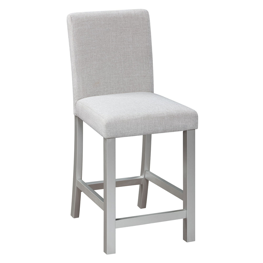 5 Piece Counter Height Table Set, Square Table And 4 Upholstered Chairs