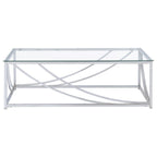 Lille 2-piece Glass Top Coffee And End Table Set Chrome