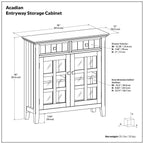 Acadian - Handcrafted Entryway Storage Cabinet
