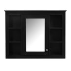 Wall Mounted Medicine Cabinet With Mirror, Storage Cabinet Featuring 6 Open Shelves And Adjustable Interior
