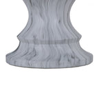 Geometric Round Outdoor End Table - Marble