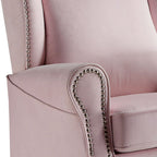 Tamaki - Swivel Chair With Glider - Pink Fabric