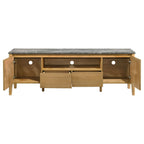 Bradley 63-inch 2-Door SmartTop TV Stand Grey and Natural