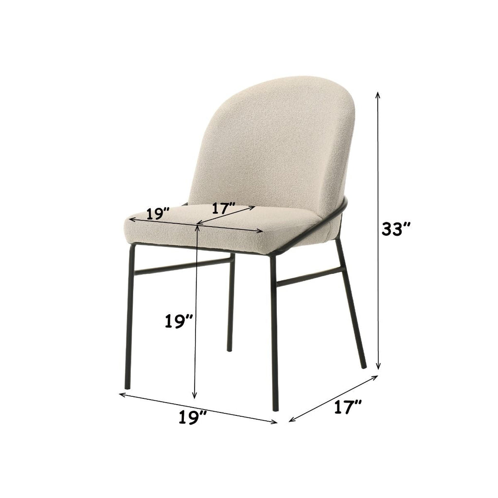 Lark - Side Chair (Set of 2) - White / Black