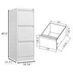 Durable Metal 3 Drawer File Cabinet With Lock For Office Storage