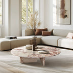 Luxury Coffee Table With Unique Veining, Unique Stone Design