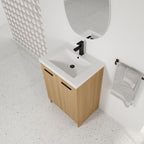 Floating Bathroom Vanity With Sink, Wall Mounted Double Door Storage
