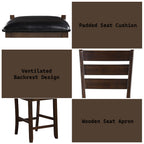 Urbana - Counter Height Chair (Set of 2) - Black Synthetic Leather & Espresso