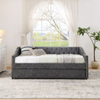 Upholstered Daybed With USB Charging & Pull Out Bed