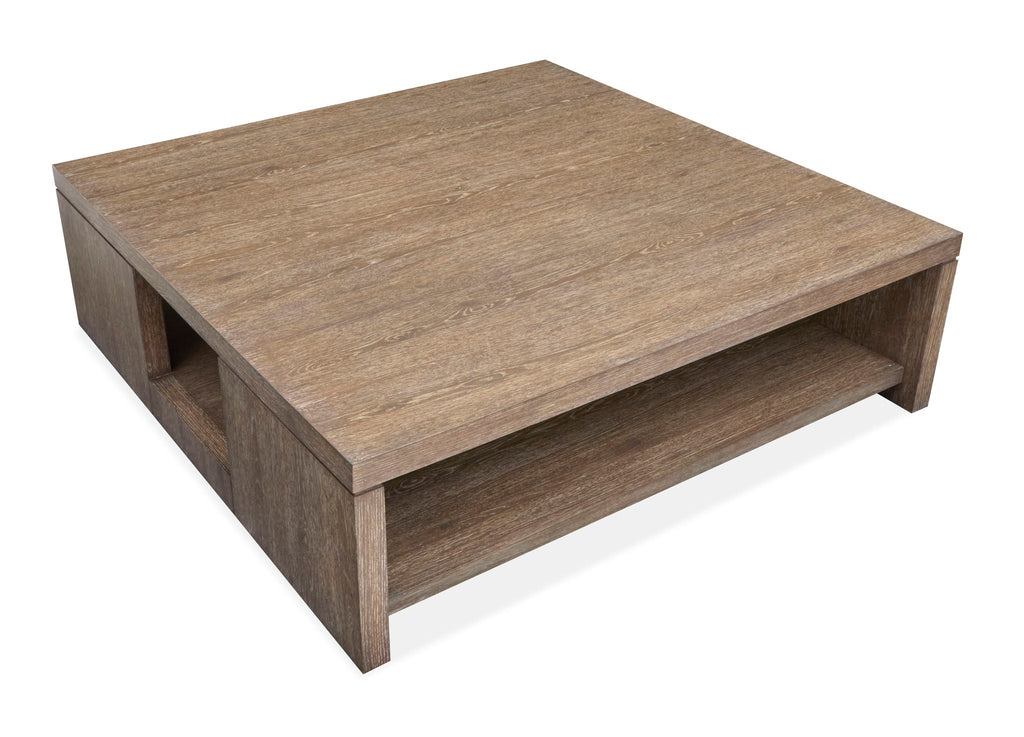 Cypress - Square Cocktail Table With Casters - Spiced Brown