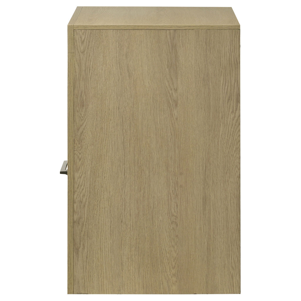 Hendricks 1-drawer Nightstand Bedside Table with Cubby Light Oak