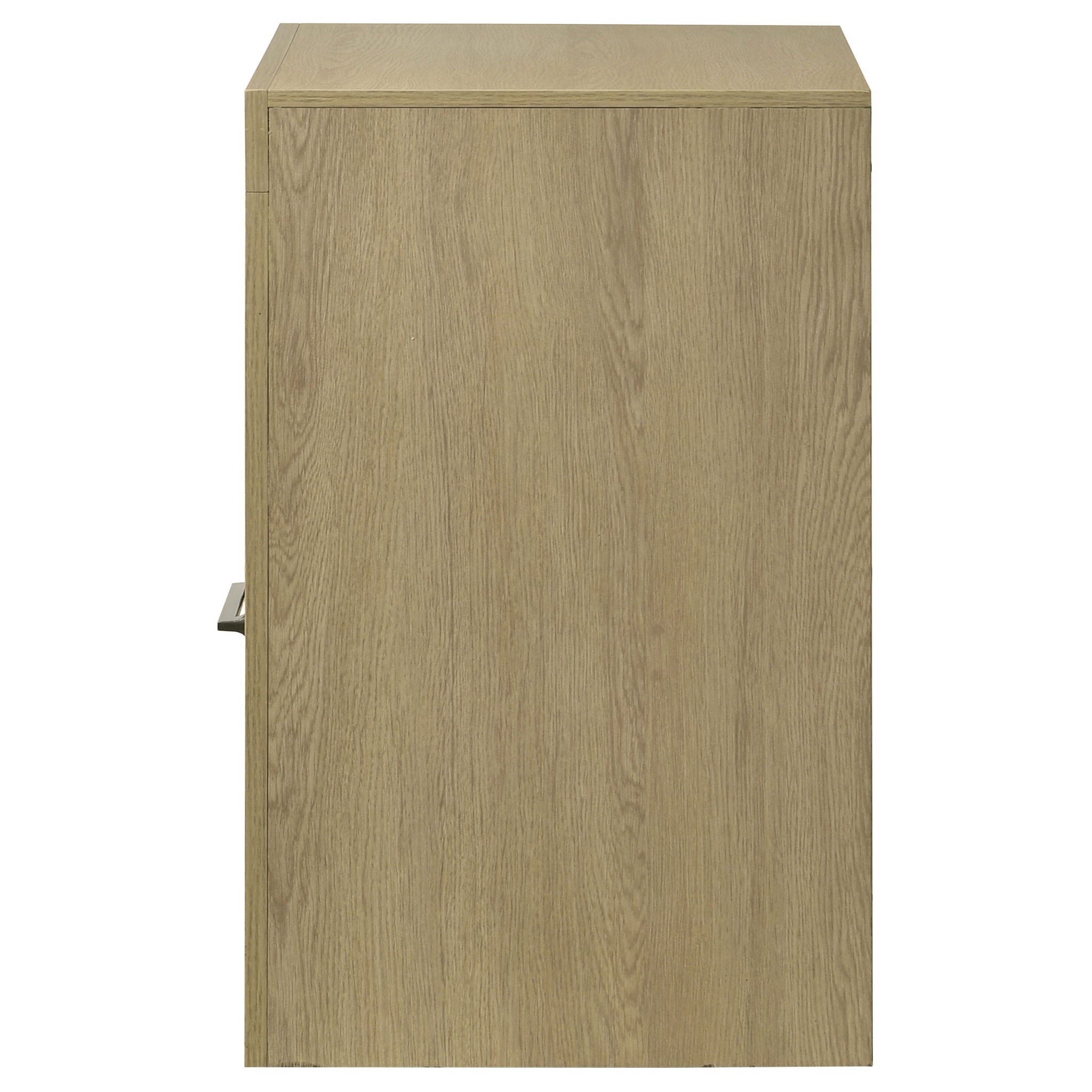 Hendricks 1-drawer Nightstand Bedside Table with Cubby Light Oak