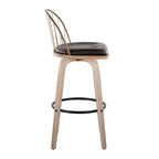 Riley - Industrial / Urban Fixed Height Barstool With Swivel With Removable Cushion (Set of 2)