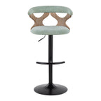 Gardenia - Contemporary Adjustable Barstool With Swivel With Rounded T Footrest (Set of 2)