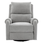 Manual Recliner Massage Chair With Swivel Rocker, 8 Massage Modes, Side Storage Pocket