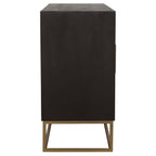 Zara 2-door 57-inch Wood Accent Storage Cabinet Black Walnut