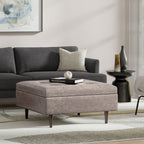Shay - Large Square Coffee Table Storage Ottoman Mid-Century Style
