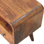 Mini Curved Media Unit - Chestnut